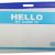 Bảng tên cứng Hello viền xanh