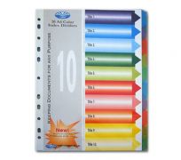 Bìa phân trang 10 số nhựa TM