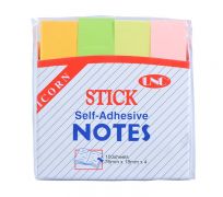 Giấy note UNC 4 màu dạ quang