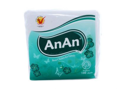 Khăn giấy ăn An An 330x330mm (100 tờ/bịch)