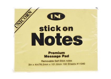 Giấy note 3x4 UNC vàng