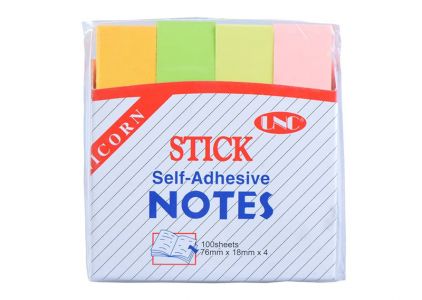 Giấy note UNC 4 màu dạ quang