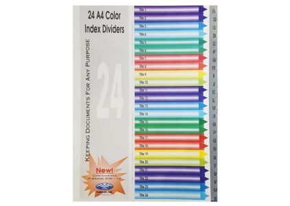 Bìa phân trang 24 số nhựa TM