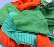 Vải lau cotton màu không may